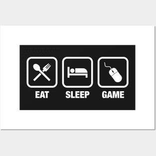 Eat Sleep Game Gamer Tee Posters and Art